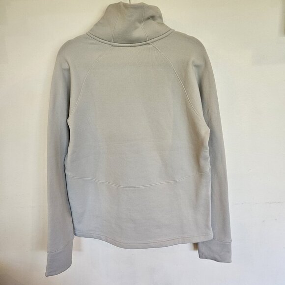 Athleta Altitude Polartec Funnel Neck Sweatshirt Size Petite Small Stratus Grey - Picture 5 of 9